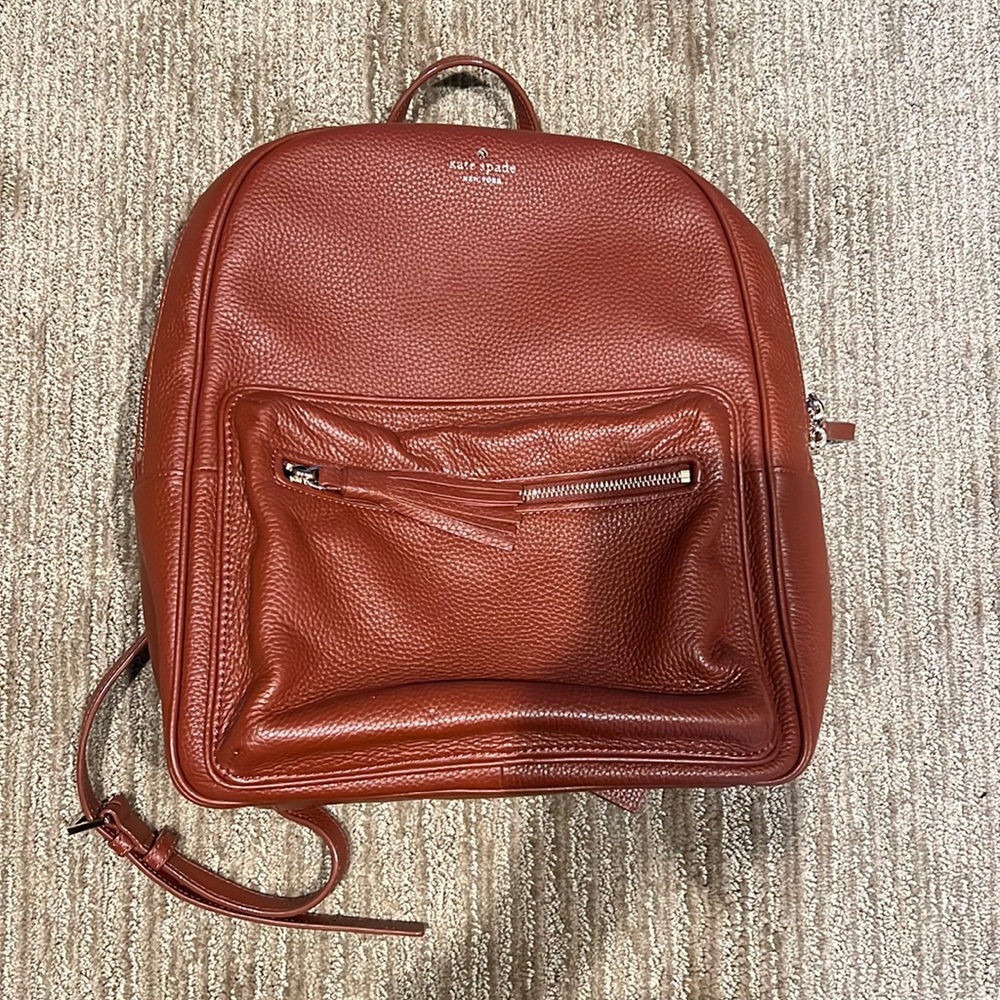 NWOT brown Kate Spade leather backpack